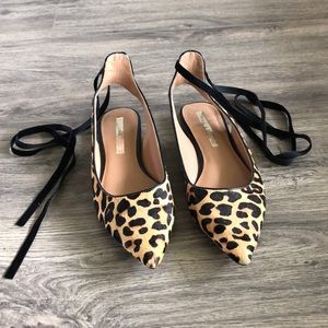 Audrey Brooke leopard flats